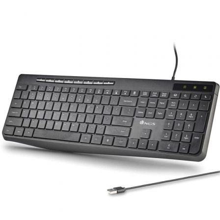 NGS SPECTRA Teclado Ultra Slim Silencioso USB Español Negro NGS SPECTRA Teclado Ultra Slim Silencioso USB Español Negro